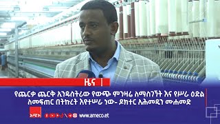 የጨርቃ ጨርቅ ኢንዱስትሪው የውጭ ምንዛሬ ለማስገኘት እና የሥራ ዕድል ለመፍጠር በትኩረት እየተሠራ ነው- ዶክተር አሕመዲን ሙሐመድ