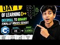 Day 1 of learning C++ : Decimal to Binary finally Makes Sense! #LearnCoding #100DaysOfCode