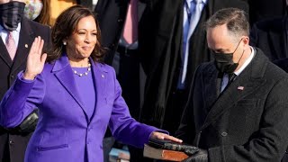 Kamala Harris becomes the first woman to be sworn in as Vice President of the United States