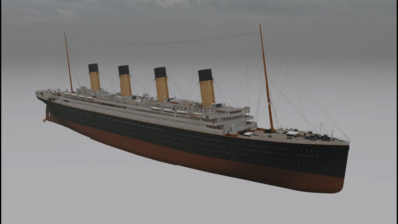 RMS Titanic 3D Model - YouTube