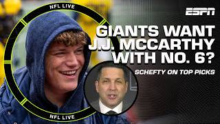 Schefty says New York Giants have been 'PUTTING IN THE WORK' to snag QB J.J. McCarthy 👀 | NFL Live
