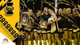 Sights and sounds from Caitlin Clark's record-breaking night in Iowa Hawkeyes' win | NBC Sports