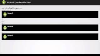 Android ExpandableListView example