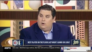 Brian Windhorst EXCITED Clippers def Mavericks 110-107; Kawhi or Luka Doncic- Who better last night?