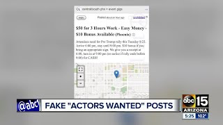 Ads on Craigslist asking for Trump actors to show up in Phoenix?