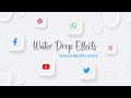 CSS Water Drop Effect Social Media Icons