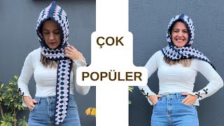 SON GÜNLERDE OLDUKÇA POPÜLER OLAN ATKI BERE YAPIYORUZ 🧶 #crochet