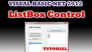 VB.NET Tutorial - List Box (Visual Basic 2008-2012)