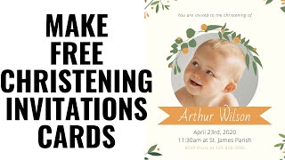 HOW TO CREATE CHRISTENING INVITATIONS CARDS ON CANVA(MAKE BABY BAPTISM CARDS FOR FREE)