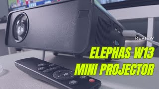 Review ELEPHAS W13 Mini WiFi Projector for iPhone, HD Movie Projector