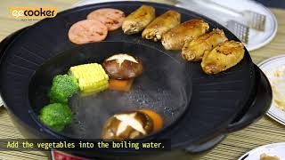 Electric Grill with Hotpot