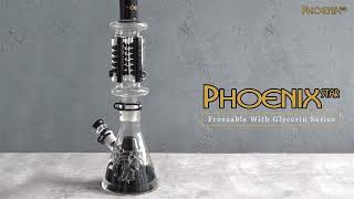 Phoenix Star 16 Inches Glycerin Bong with Triple Freezable Coil PHX495