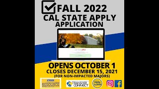 CSUB Fall 2022 Cal State Apply Application