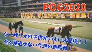 【POG2020】2歳新馬戦注目馬紹介（9/26、9/27）ついに母シーザリオの大注目ルペルカーリアが登場！！【今週の新馬戦】