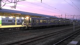 JR東日本　花巻駅　東北本線　北上方面行き　普通 701系 入線 発車 夕方 2015　3