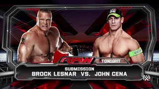 WWE 2K15 John Cena vs Brock Lesnar Submission Match at RAW 2015 (PS4) HD