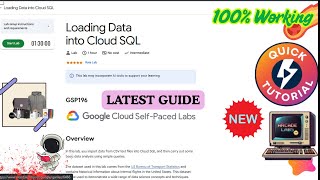 Loading Data into Cloud SQL #GSP196 #qwiklabs #Arcade #arcade_facilitator