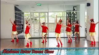 Gong Xi He Xin Nian CNY 2023 Line Dance||Demo by Tayuka Karamoy & Madame Lotus Dance Class