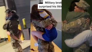 Military Brother comes Back to his Sister | Surprise |Tiktok Compilation