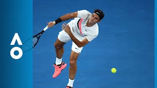 Hyeon Chung v Roger Federer first set highlights (SF) | Australian Open 2018