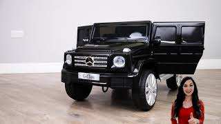 Mercedes G500 Licensed 12v Battery Electric Ride On Car For Kids With Parental Remote Control