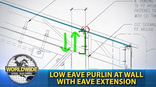 Low Eave Purlin at Wall with Eave Extension - How To DIY Steel Building