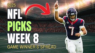 NFL Week 8 Predictions: Game Winner & Spread Pool Picks (2025)