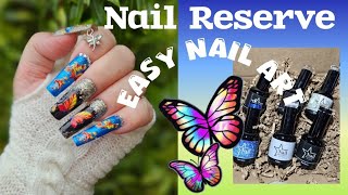 NAIL RESERVE VEGAN FREE ♡🦋☆ UNBOXING SWATCHING 5D GLITTER BUTTERFLY SET