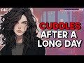 [F4F] Soft & sweet cuddles in bed with tomboy girlfriend [realistic sleep sounds] [comfort]