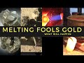 MELTING GOLD (fools gold) START TO FINISH WHAT WILL HAPPEN -PYRITE SMELTING IRON ORE