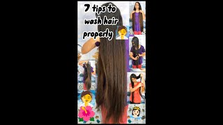 7 tips to wash hair properly | how to wash hair properly | hair grow tips #shorts #longhair #hair