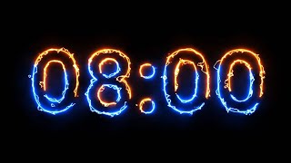 8 Minute Timer - 480 seconds Timer - Clean & Simple [ELECTRIC]