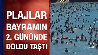 Kurban Bayramı'nda sıcağı gören plajlara koştu