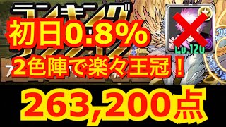 【パズドラ】【ランダン】フェンリル＝ヴィズ杯 2色陣組むだけで楽々王冠！！263,000点