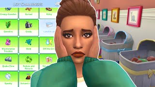 Can my sim raise 10 Babies with all lot challenges enabled? // Sims 4 baby chall