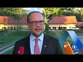 doorstep von außenminister schallenberg beim gymnich treffen in brdo 3. september 2021