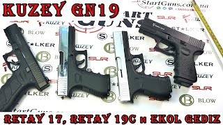 Сравнение Kuzey GN19 и Retay 17, Retay 19.  Glock 19, Glock 23, Glock 32, Glock 38