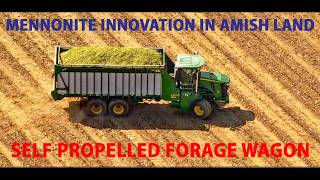 POWERED FORAGE WAGONS---Farming Ingenuity in Lancaster County's AMISH LAND---Mennonite Corn Harvest