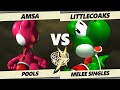 GOML X - aMSa (Yoshi) Vs. LittleCoaks (Yoshi) Smash Melee - SSBM