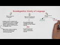 sociolinguistics variety of language summary s5