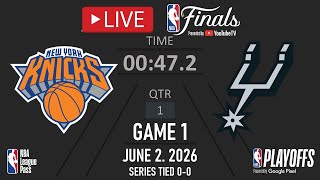 NBA LIVE! New York Knicks vs San Antonio Spurs LIVE FULL GAME 1 | NBA FINALS 2026 | June 2, 2026