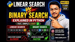 Linear search and Binary search in python | Python full Course 2026