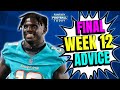 FINAL Week 12 Cheat Sheet! LIVE Start/Sit Q&A + Actives/Inactives! | 2024 Fantasy Football