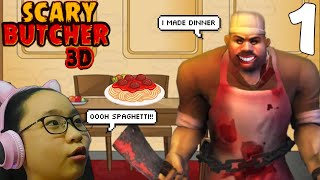Scary Butcher 3D Gameplay Part 1 - B is my friend! - Let's Play Scary Butcher 3D!!!