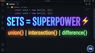 JavaScript Sets in 2025: union(), intersection(), difference() Explained
