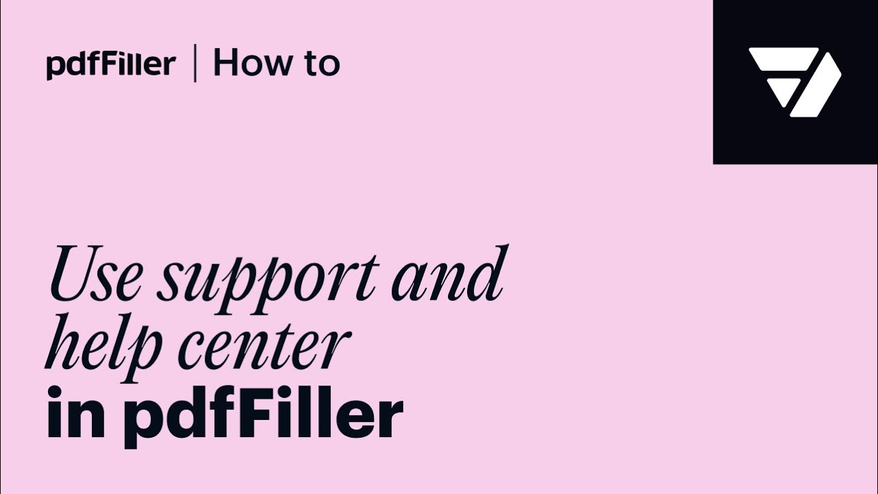 Pdffiller Support And Help Center Tutorial Youtube