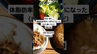 体脂肪率35%→26%になった3食日記