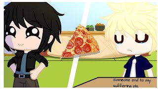 When you order a pizza authentically (Gacha Club meme / skit Original? ) ft:Sero & Bakugou