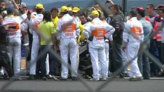 Valentino Rossi celebrates his 90th win, with Angel Nieto