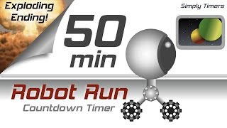 50 min racing robot countdown timer with exploding ending